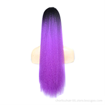 Wholesale Cheap Price High Quality 22 Inches Kinky Straight Afro Puff Synthetic Ponytail Hair Extensions With Drawstring